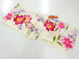 未使用品　草花模様浴衣